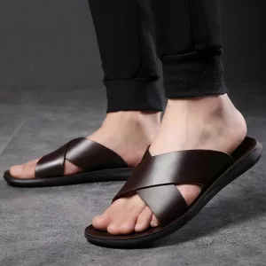 men sandals, summer sandals, leather sandals, slip on sandals, men slippers, summer slippers, cross sandals