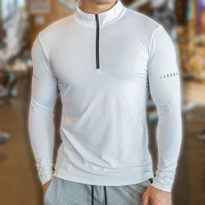 long sleeve shirt, compression shirt, gym shirt, running shirt, quick dry shirt, men sports shirt, zipper shirt